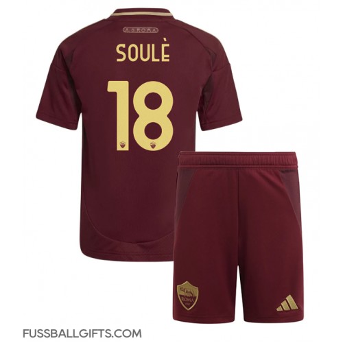 AS Roma Matias Soule #18 Fußballbekleidung Heimtrikot Kinder 2024-25 Kurzarm (+ kurze hosen)